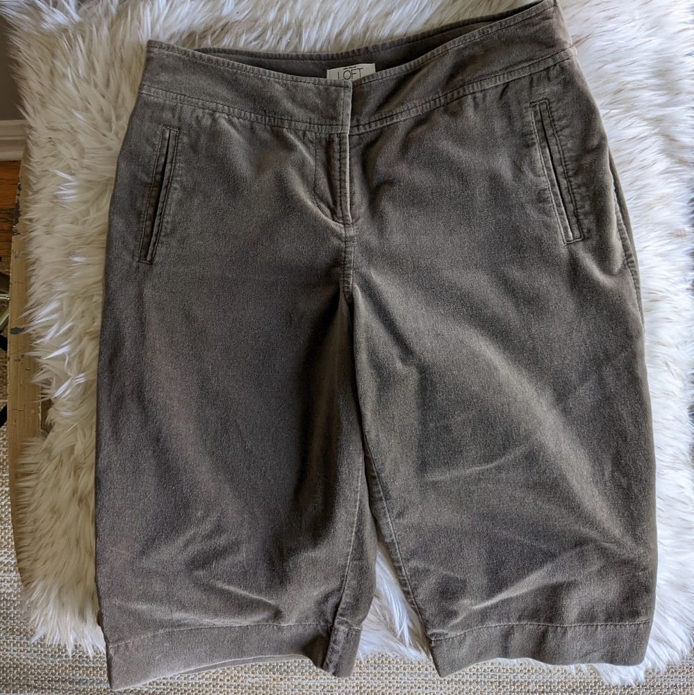 Velvet culotte shorts
